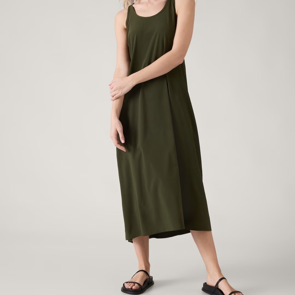 Presidio Traveler Maxi Dress Olive Green NWT